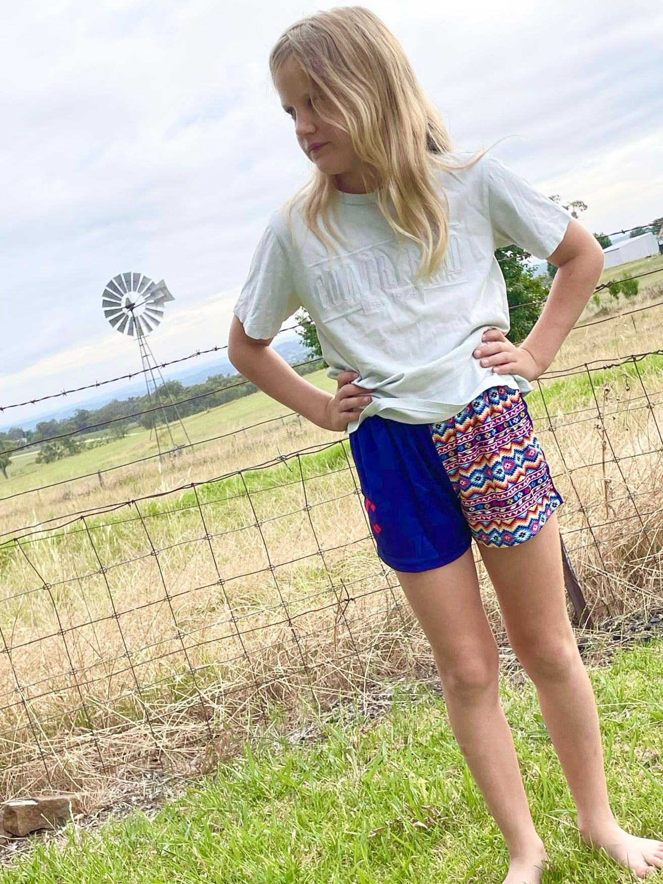 Aztec Pocket footy Shorts - Kids