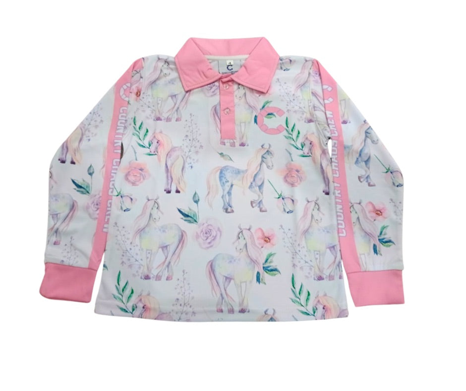 Kids Floral Horse Shirt
