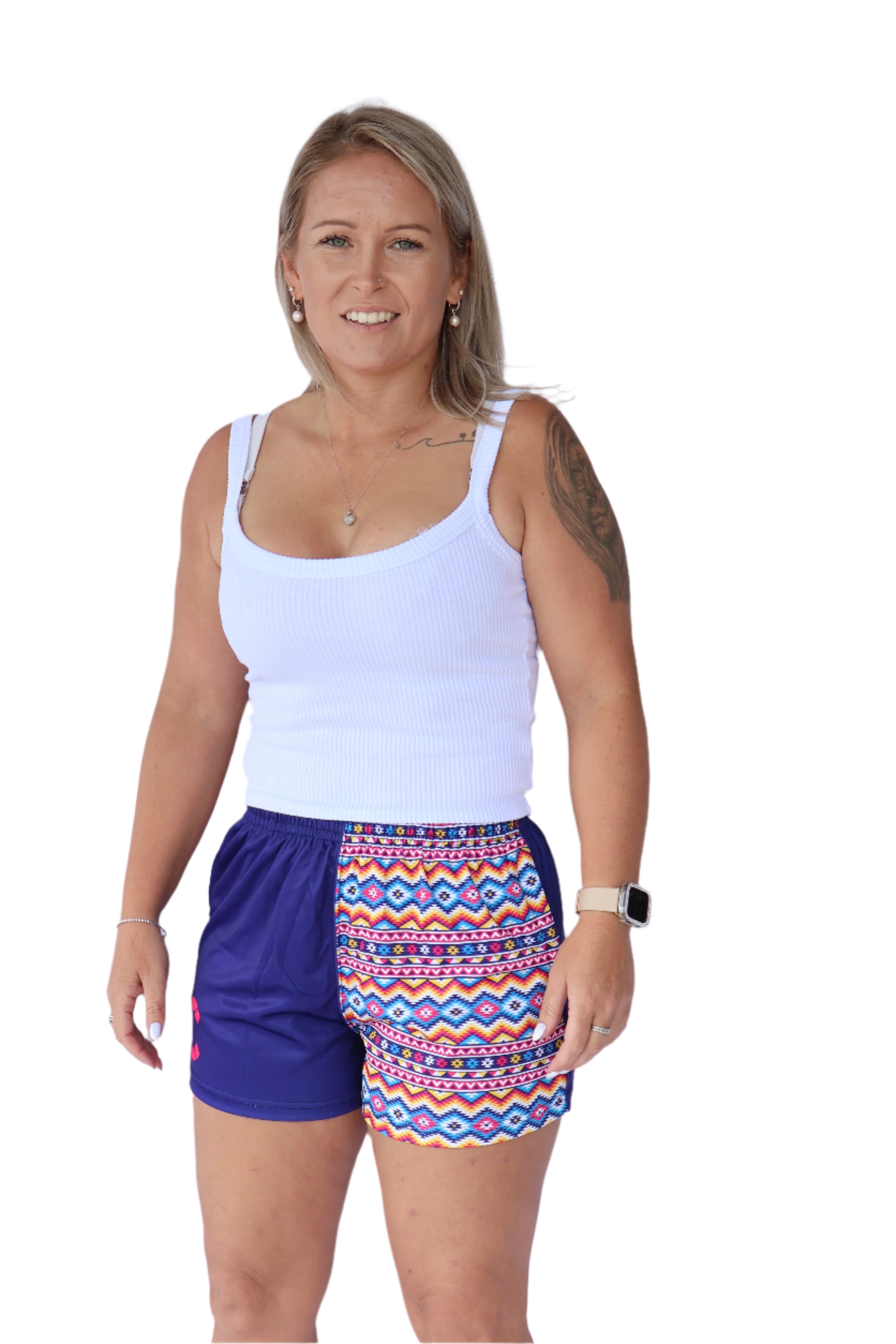 Aztec Pocket footy Shorts - Adults