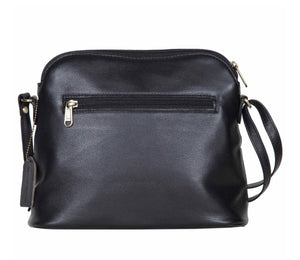 Finland Genuine Leather and Cow Hide Handbag - Black 2