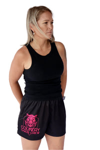 Boar Hunter Pocket Footy Shorts - Pink