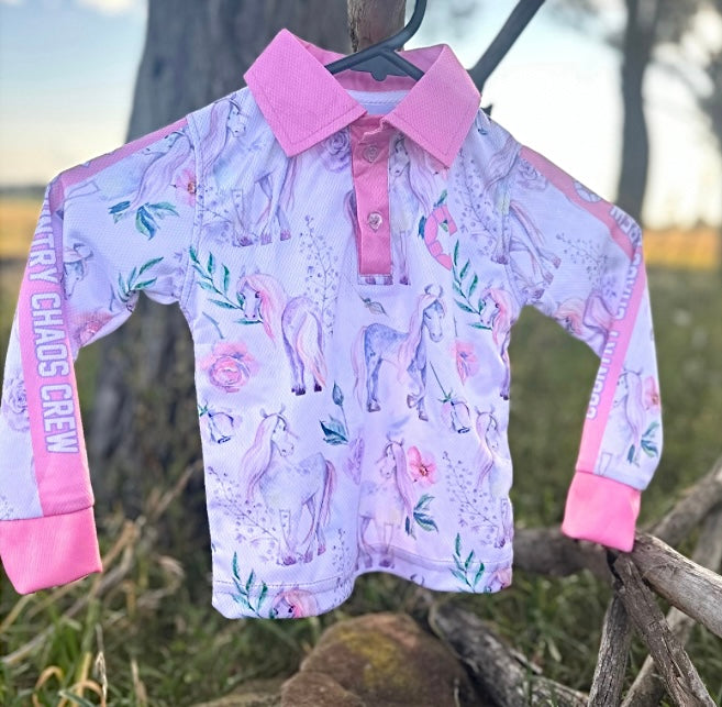 Kids Floral Horse Shirt