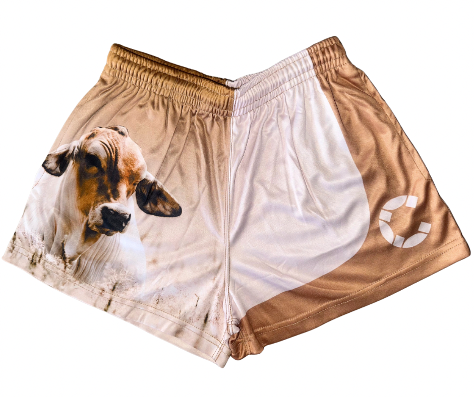 Cow Pocket Footy Shorts - Adults