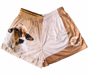 Cow Pocket Footy Shorts - Adults