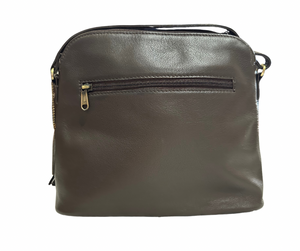 Finland Genuine Leather and Cow Hide Handbag - Chocolate 3