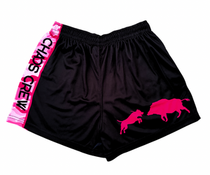 Boar Hunter Pocket Footy Shorts - Pink