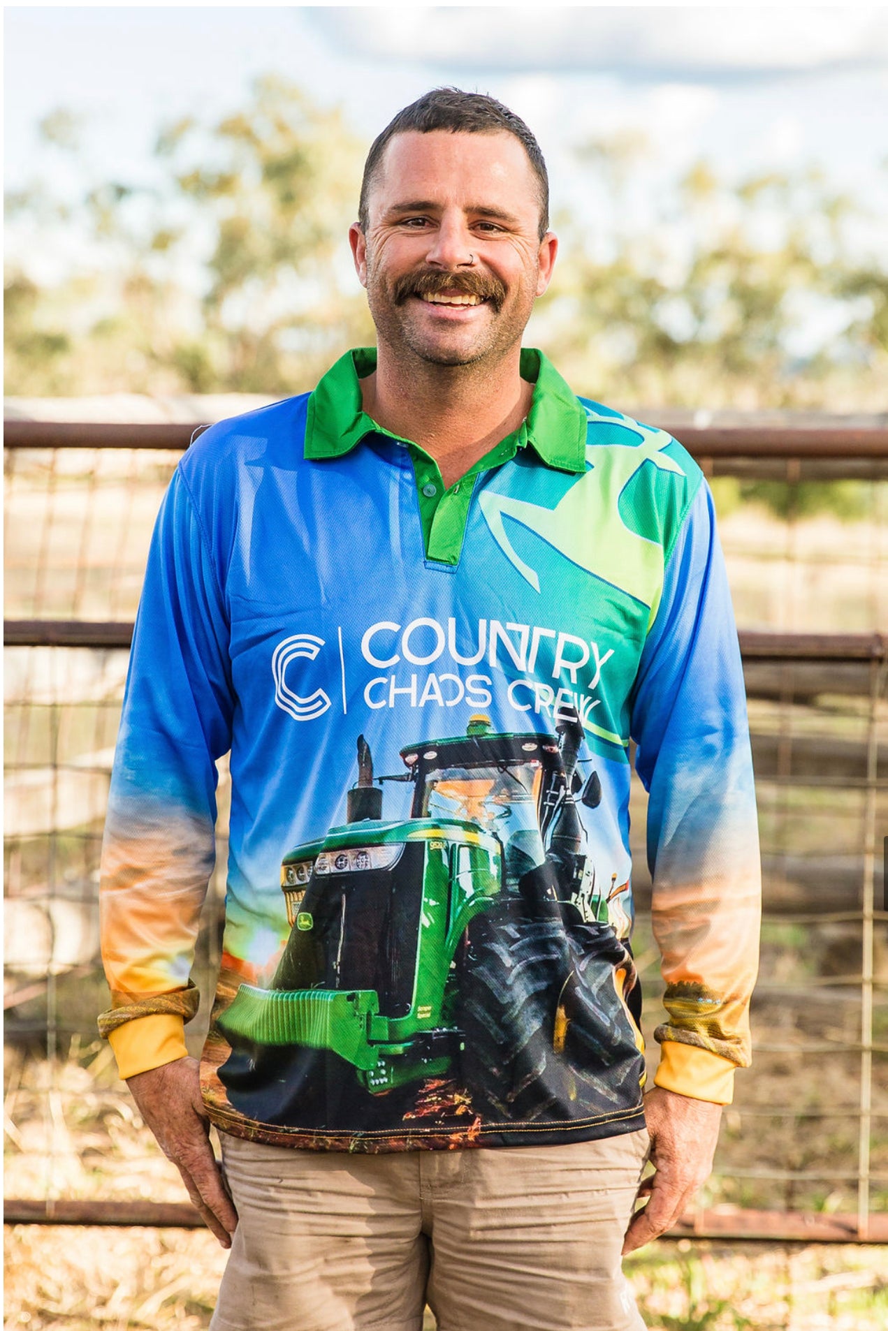 Green Machine Adults Farm Fishing Shirt