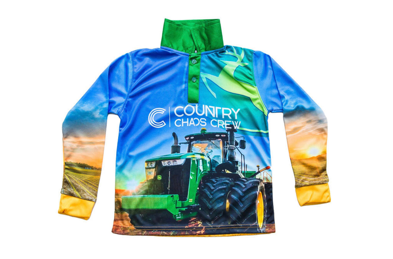 Green Machine Adults Farm Fishing Shirt