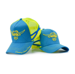 Kids Farming in Fluro Cap